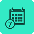 7 days calendar icon